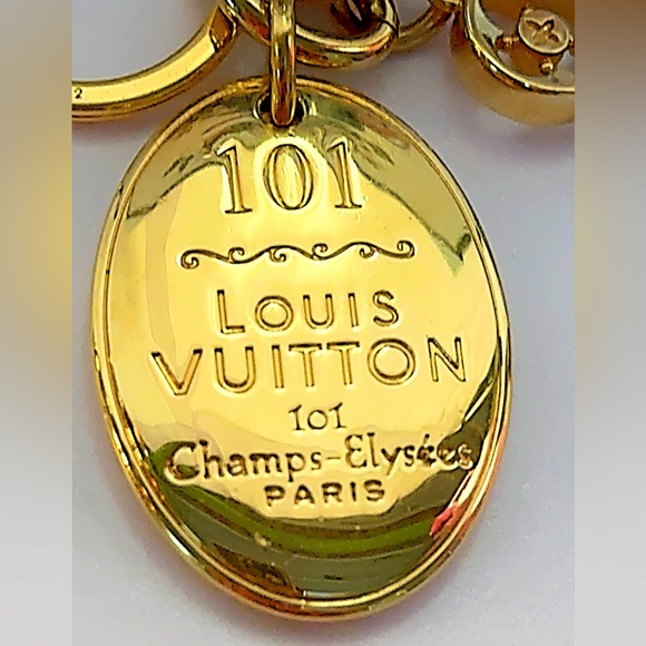 Louis Vuitton Porto Cles Maison Gold Tone Key Ring Bag Charm - Picture 5 of 7